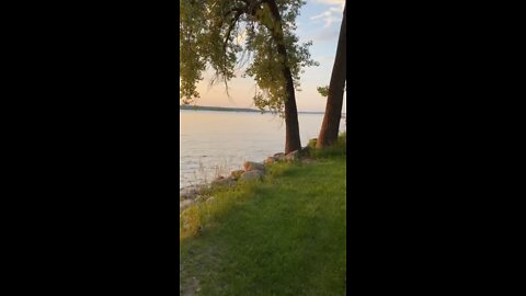 Minnesota lake sunset