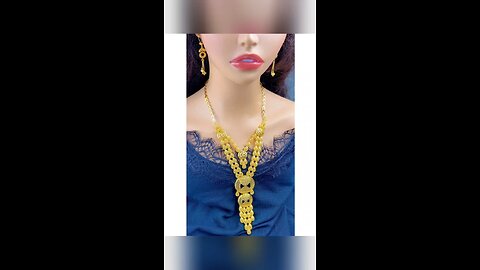 long gold necklace design #
