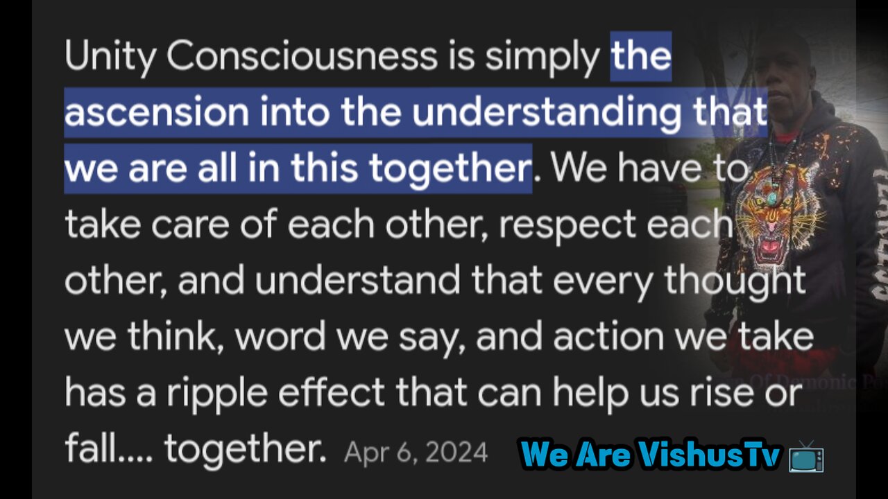 Unity Consciousness "We Has To Come Together" #VishusTv 📺