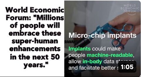 WEF: "Millions of people will embrace these super-human enhancements in the next 50 years."