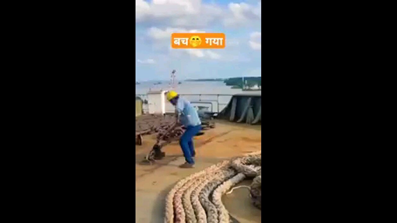 Interesting scene of anchoring a ship