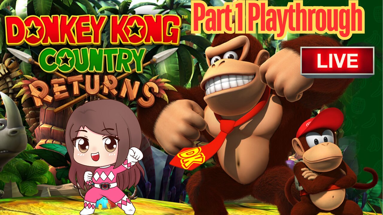 🔴-LIVE- {PNG/VTuber} Jedi Ranger: Donkey Kong Country Returns Part 1 Playthrough
