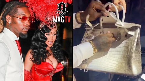 Offset Surprises Wife Cardi B With $300k Crocodile Birkin Bag Celebrating Her 30th B-Day! 👜