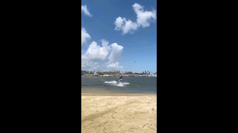 Cool girl surfing