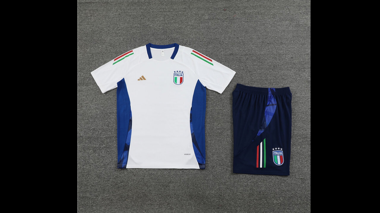 👉🏻⚽️ 2024/25 Italy Adult White Short Sleeve Training Kit