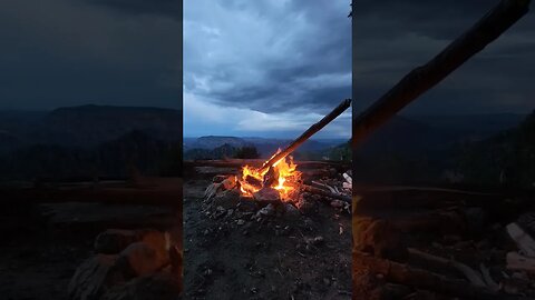 Edge of the world 🌎 evening fire. before the storm rolled in.