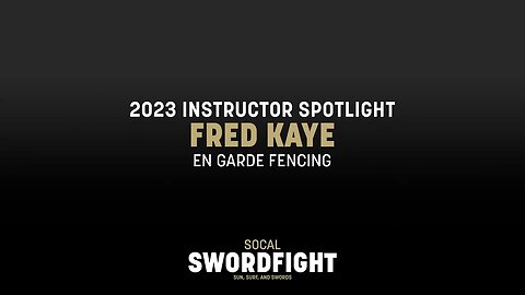 Instructor Fred Kay introduces his Class at SoCal Swordfight 2023