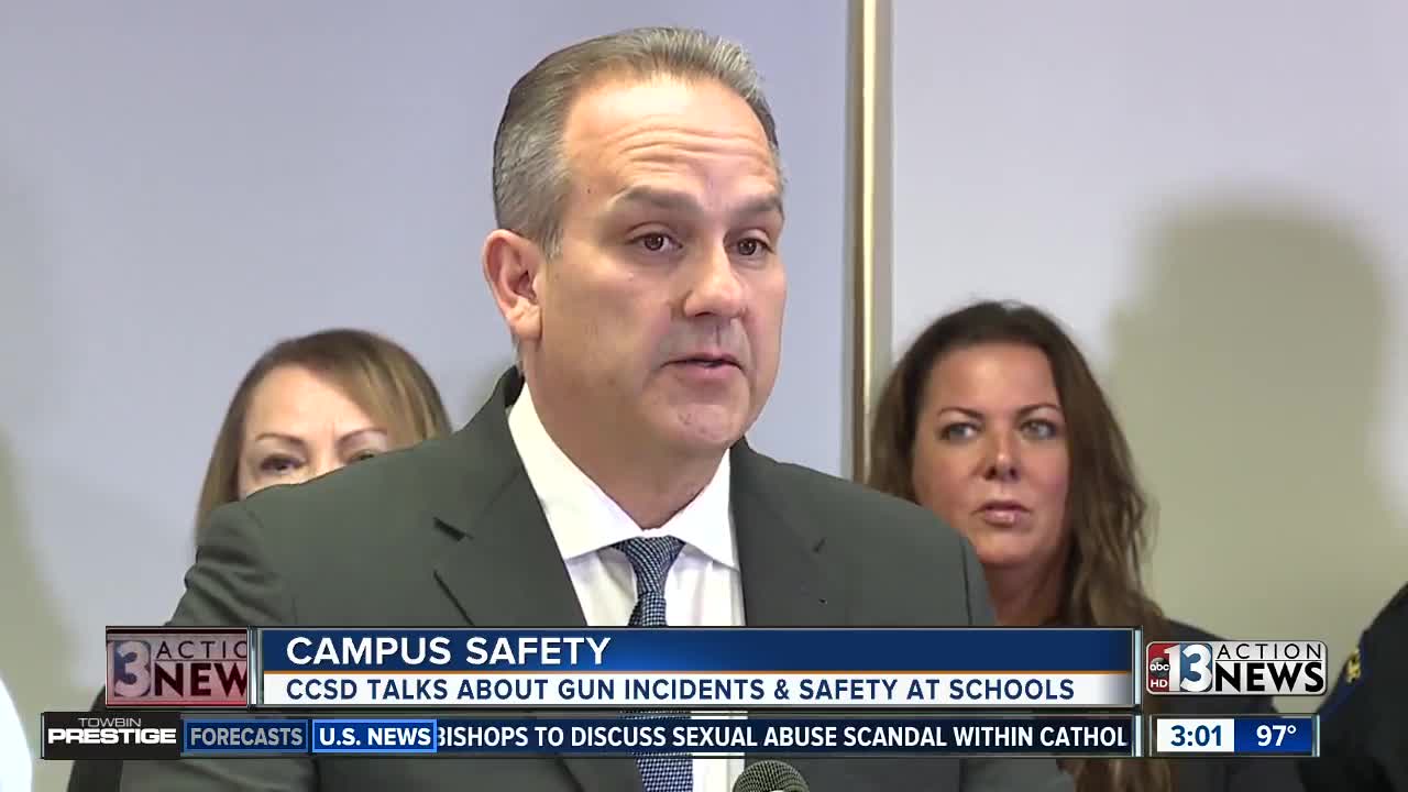 CCSD police discuss guns on campus, another gun found Wednesday at Desert Rose HS
