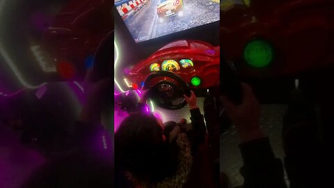 Cute baby ❤️ playing racing 🏁 Arcade #viral #shorts #racing #trending