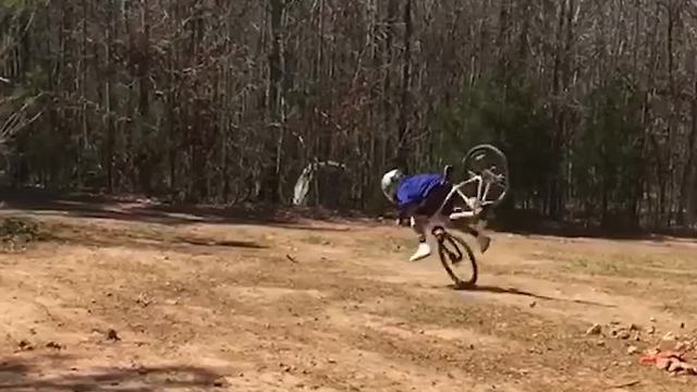 Biker Tries To Ride Off Ramp And Falls Spectacularly