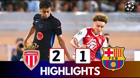 Champions league || Highlight Barcelona vs As Monaco 1-2 || Football 2023-2024