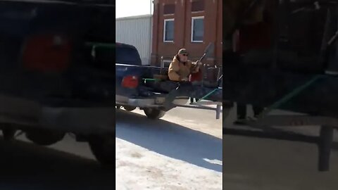 Why Is This Man Kayaking in the Back of a Truck?