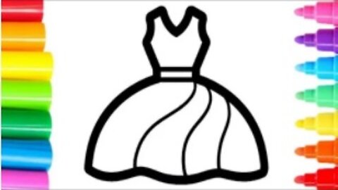 Drawing a COLORED DRESS for Picture