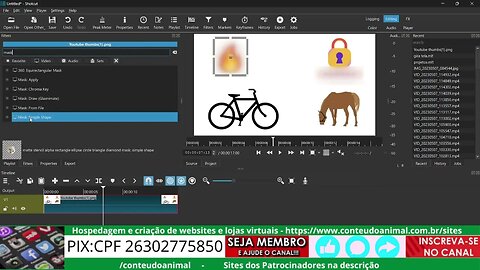 shotcut: Como aplicar várias máscaras a dados confidenciais no mesmo trecho do vídeo