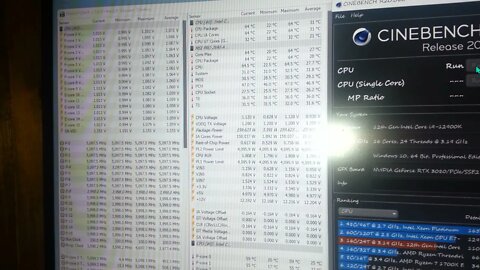 12900K Cinebench20 run