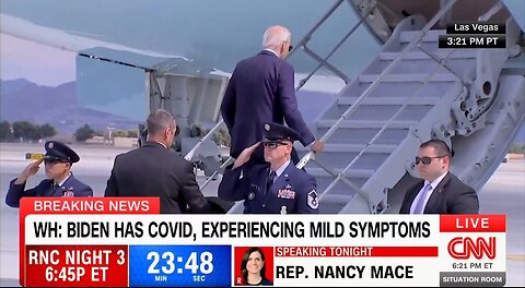 Biden Makes His Way Onto Air Force One In Slow Mode