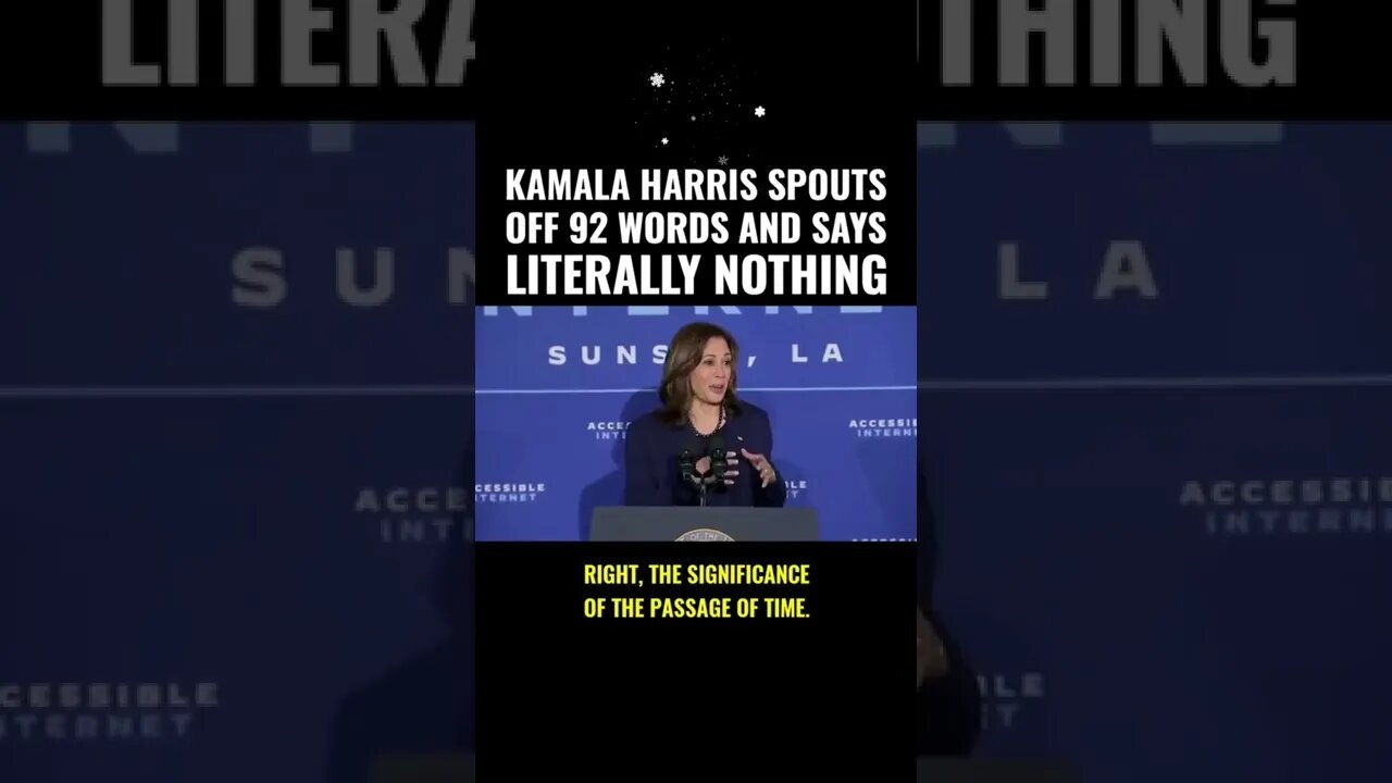 Kamala Harris goes on rant literally saying nothing