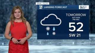 Today's Forecast: Scattered rain with thunder and breezy winds