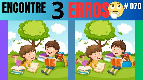 ENCONTRE OS TRES ERROS ✅✅✅🤔| # 070 | 🤔90% DAS PESSOAS NÃO CONSEGUEM😄😄