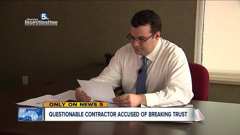After contractor ordered to stop working by court, he continues passing out fliers for business