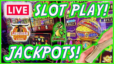 🔴 LIVE SLOT PLAY! J WANTS MASSIVE JACKPOTS! LET'S GO! AT THE LONGHORN!