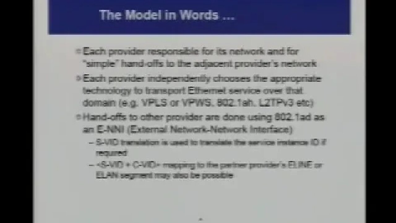 Multi Provider Ethernet Service Delivery