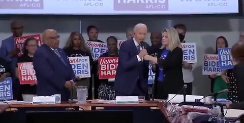 Biden randomly grabs the mic and starts rambling about DEI so his team cut the feed!