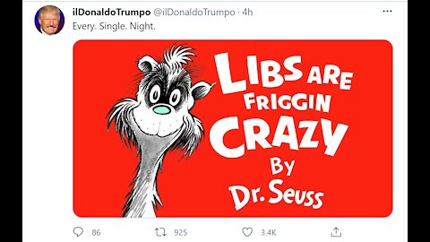 Breaking News "Dr. Seuss THE TRUTH COMES AT YOU FAST" 3.3.2021