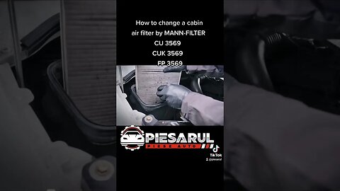 #How to #change a #cabin #air #filter by #MANN-FILTER #CU3569 #CUK3569 #FP3569 #piesarul