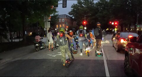 Univ of Maryland at College park electric scooter night ride