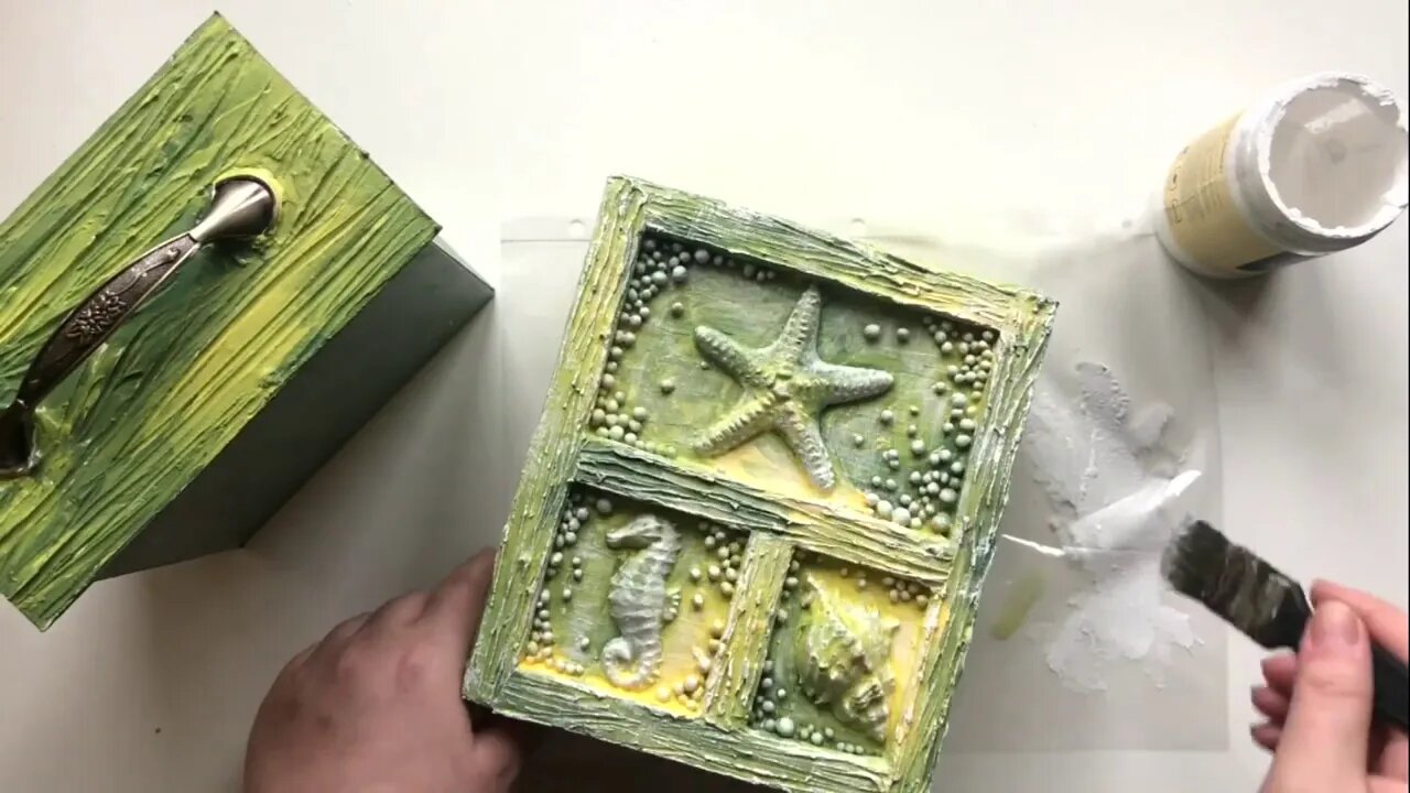 DIY Handmade Box from paper and cardboard | Cardboard idea | Сardboard box in a marine style