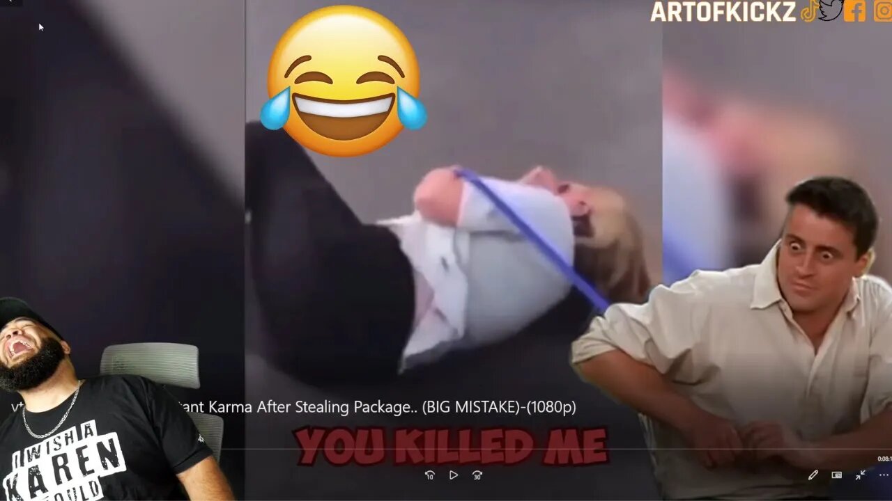 Entitled Karen Gets Instant Karma After Stealing Package.. (BIG MISTAKE)