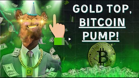 Gold tops in 2 weeks, then Bitcoin PUMPS !!