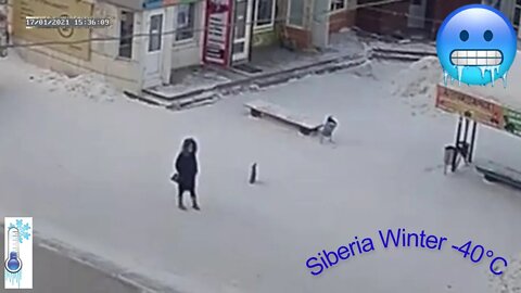 Siberia Winter | Freezing Woman Shivering cold | Ust-Kut, Russia 17.01.2021