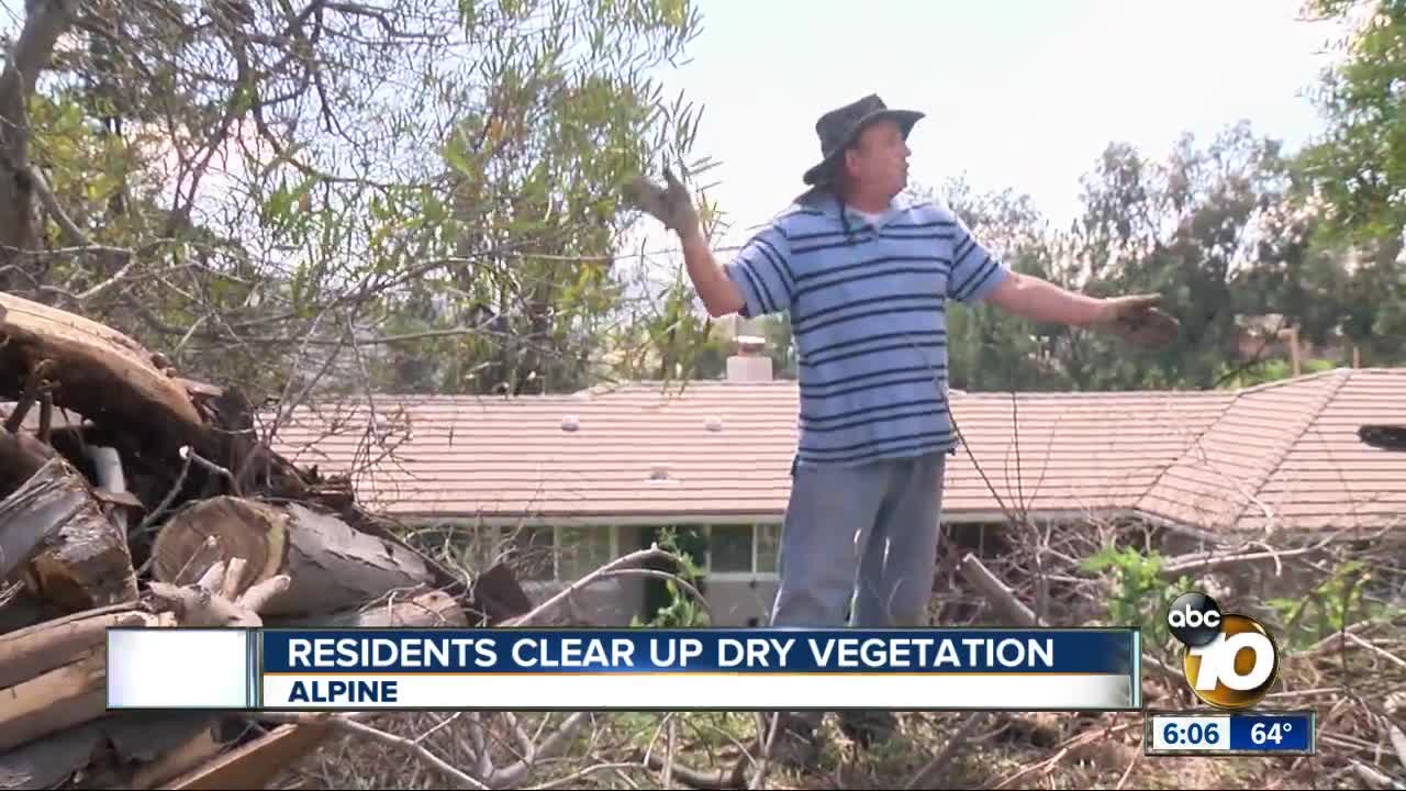 Clear out brush and create defensible space