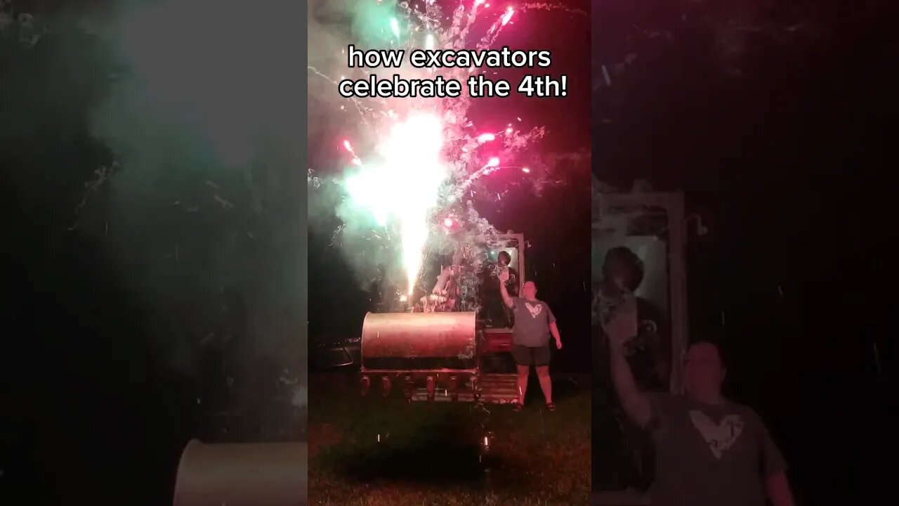 does your excavator shoot fireworks? #lifehacks #celebration