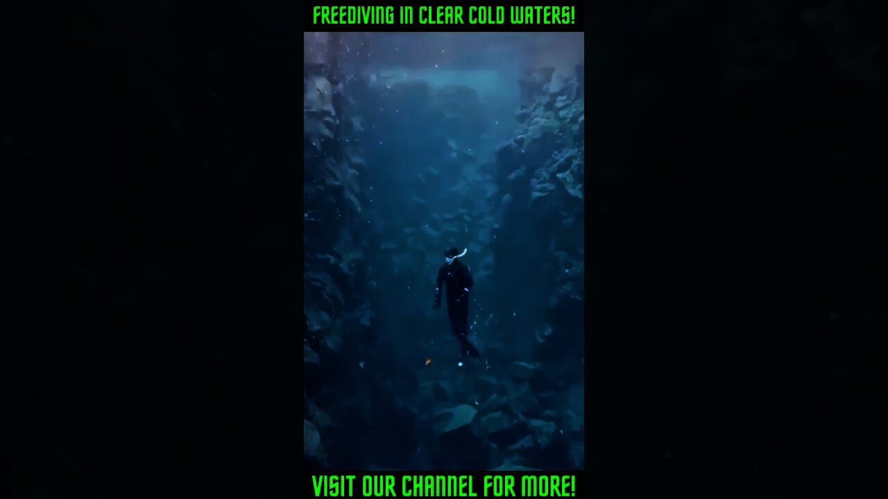 Freediving Cold Deep Iceland #Shorts #viral #Freedive #freedivingIceland