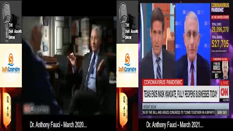 Dr. Anthony Fauci... Masks in March 2020... Masks in March 2021...