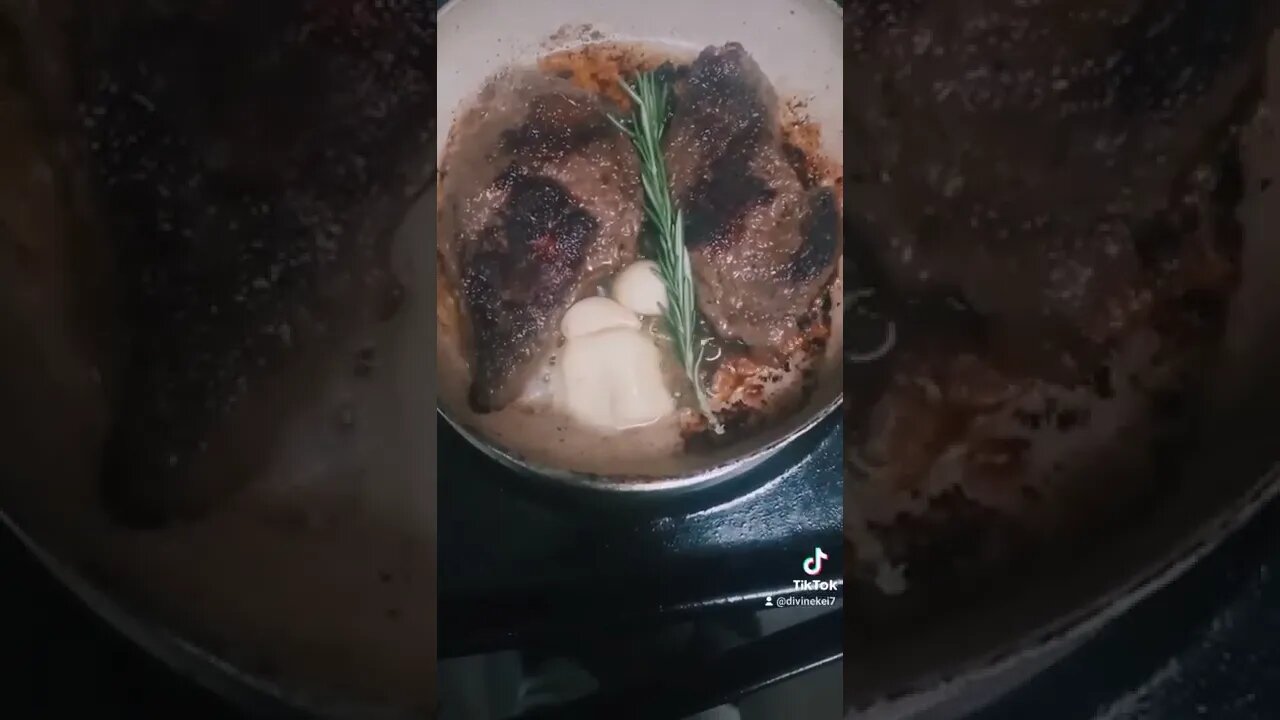 mini steak in butter and garlic😇🧿👑