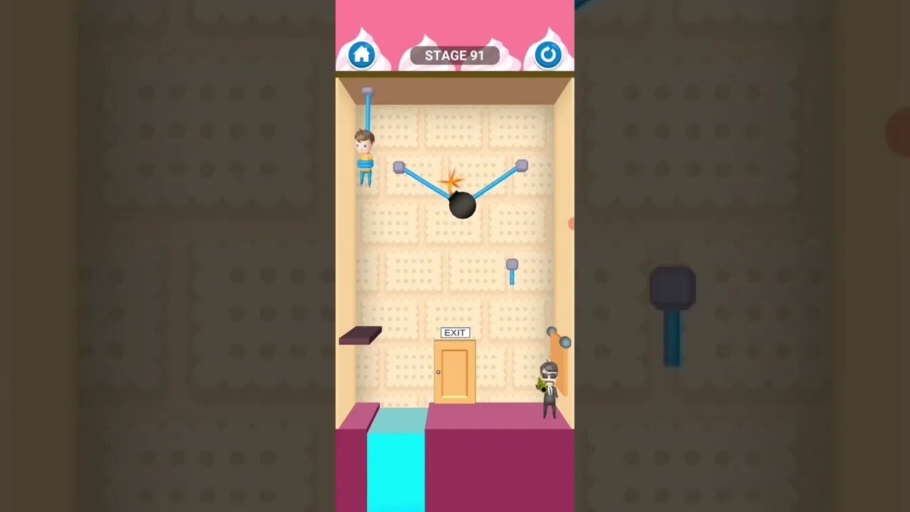 rescue cut rope puzzle 😎 #shorts