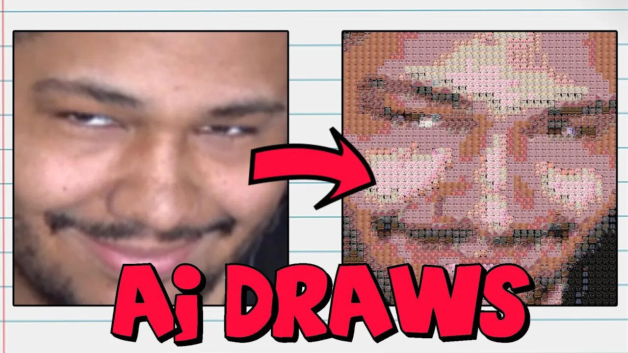 AI DRAWS ONLY USING TWITCH EMOTES #TWITCH