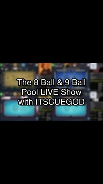The 8 Ball & 9 Ball Pool LIVE Show with ITSCUEGOD