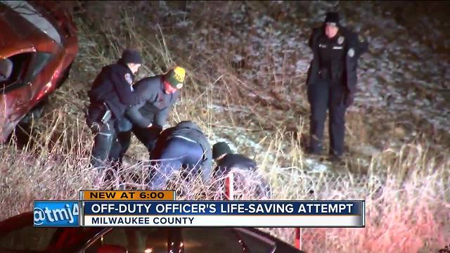 Off-duty Greenfield officer tried to save man's life in I-43 crash