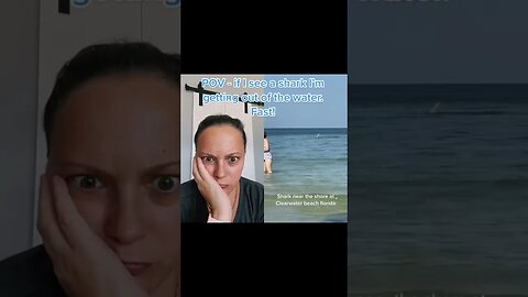 @La_chavela17 #clearwaterbeach POV - if I see a shark I’m getting out of the water. Fast! Click +