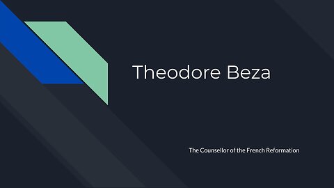Part 7 of Theodore Beza, The Counsellor of the French Reformation (1519-1605)