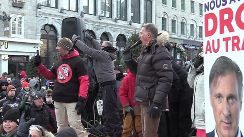 Maxime Bernier à la Grande Marche pour le libre choix, Montréal 8 janvier 2022