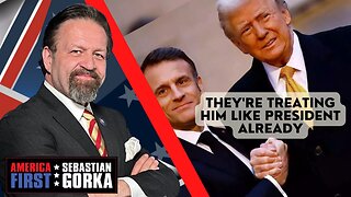 They're treating him like President already. Lord Conrad Black with Sebastian Gorka