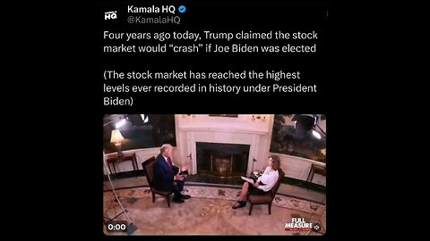 kamala crash Trump was right four years ago ironically this was posted on Kamala HQ didn't age well