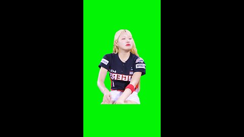 Crying Korean Cheerleader | Green Screen