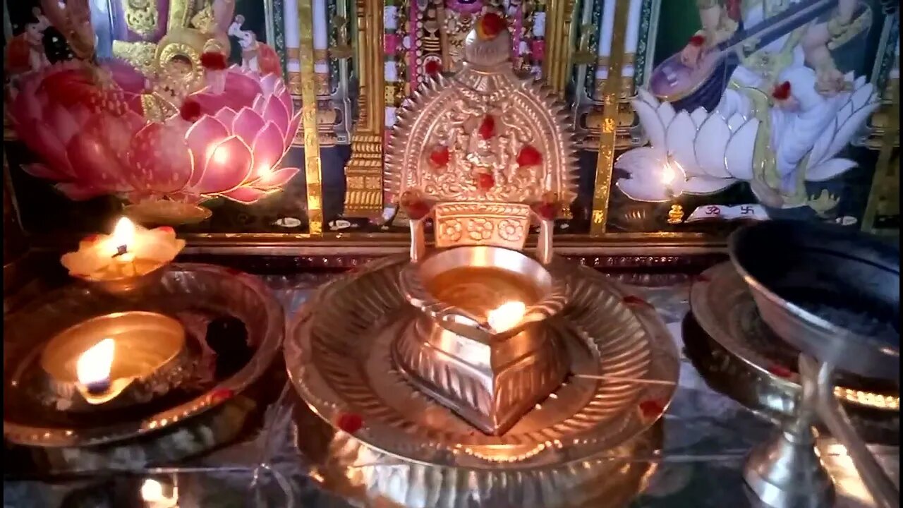Lighting the lamp in the evening.